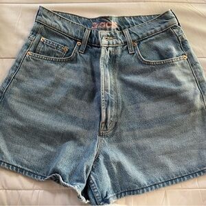 MOTHER Light Blue Denim Shorts